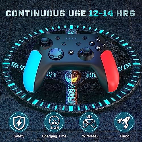 Wireless Pro Controller for Nintendo Switch 2/Switch/Lite/Switch OLED/PC with Wake-up, Turbo Vibration J791