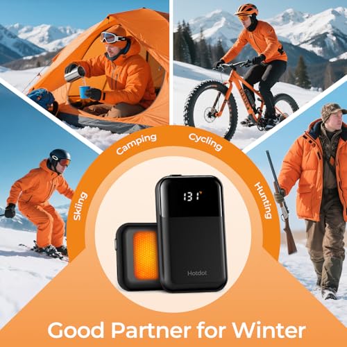 Rechargeable Electric Hand Warmers with Heat Levels and Display V3392
