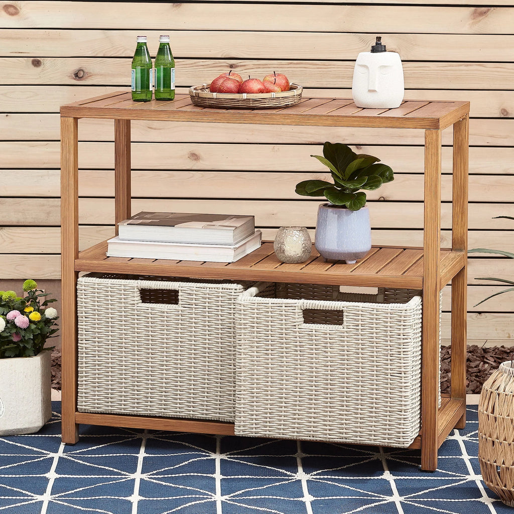 Gray Steel Outdoor Console Table B3582