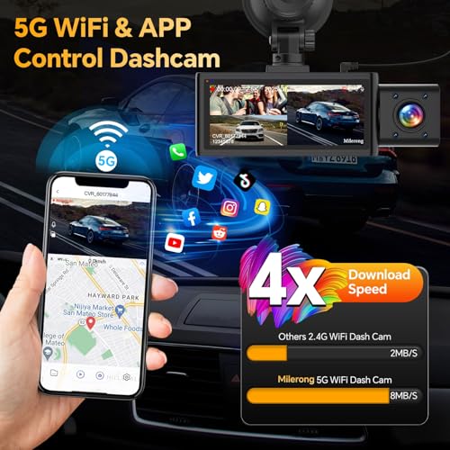 3 Channel Dual Dash Camera with 64GB Card N815
