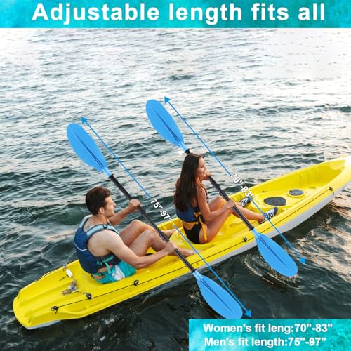 Adjustable Kayak Paddles 4 Pieces with Paddle Leash C3606