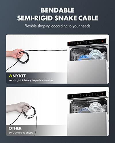 Dual Lens Endoscope Camera with Light, 1080P HD Borescope with 8 LED Lights, USB Endoscope with 16.5ft Semi-Rigid Snake Camera, IP67 Waterproof Inspection Camera S963565