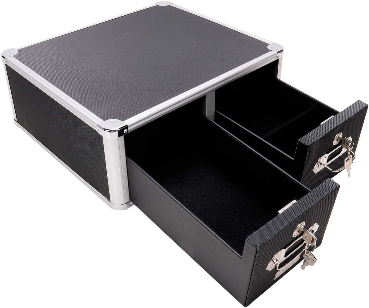Black 4 x 6 Double Drawer Index Card Cabinet E567076