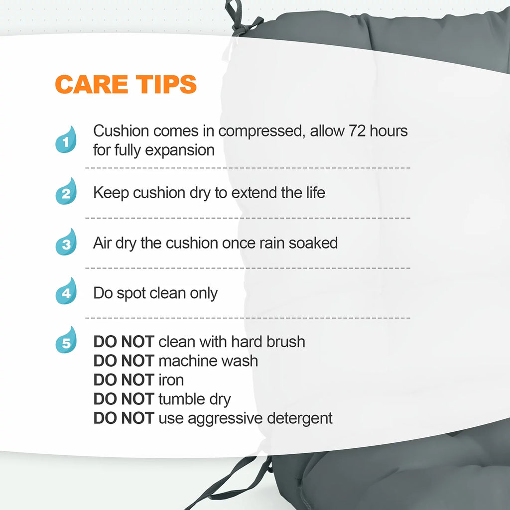 Tufted Outdoor Indoor Chair Cushion Set of 2 X777807