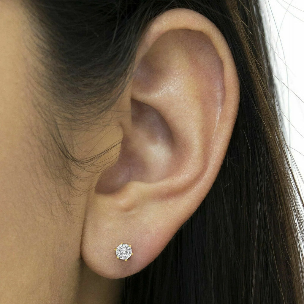 2 Carat Solitaire Moissanite Stud Earrings X903