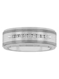 Mens Tungsten & Stainless Steel Wedding Band I53080