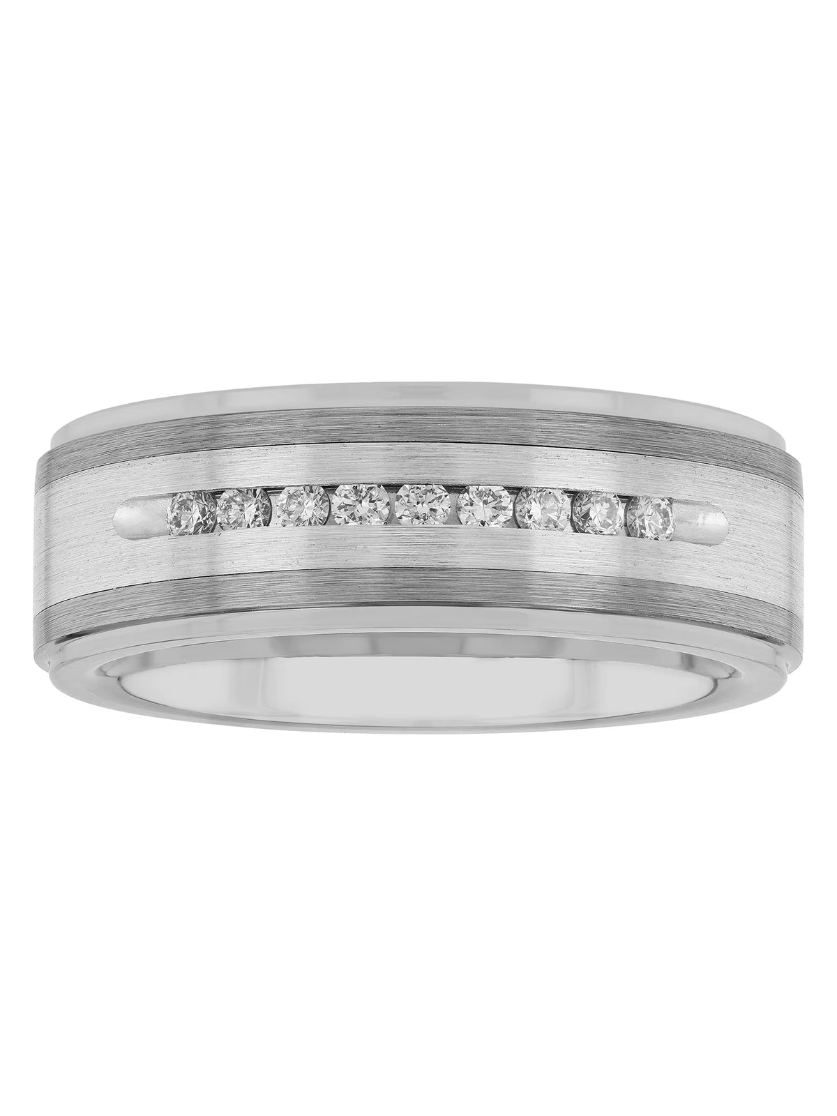 Mens Tungsten & Stainless Steel Wedding Band I53080