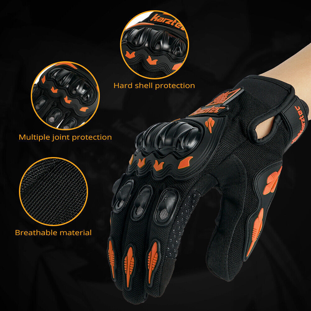 4 Color Motorcycle Racing Full Finger Touch Screen Gloves Z104315