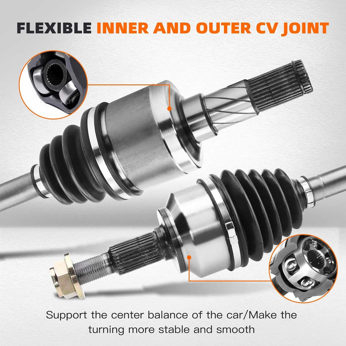 CV Axle Shaft Left Front Driver Side 4WD Pack of 2 B23964