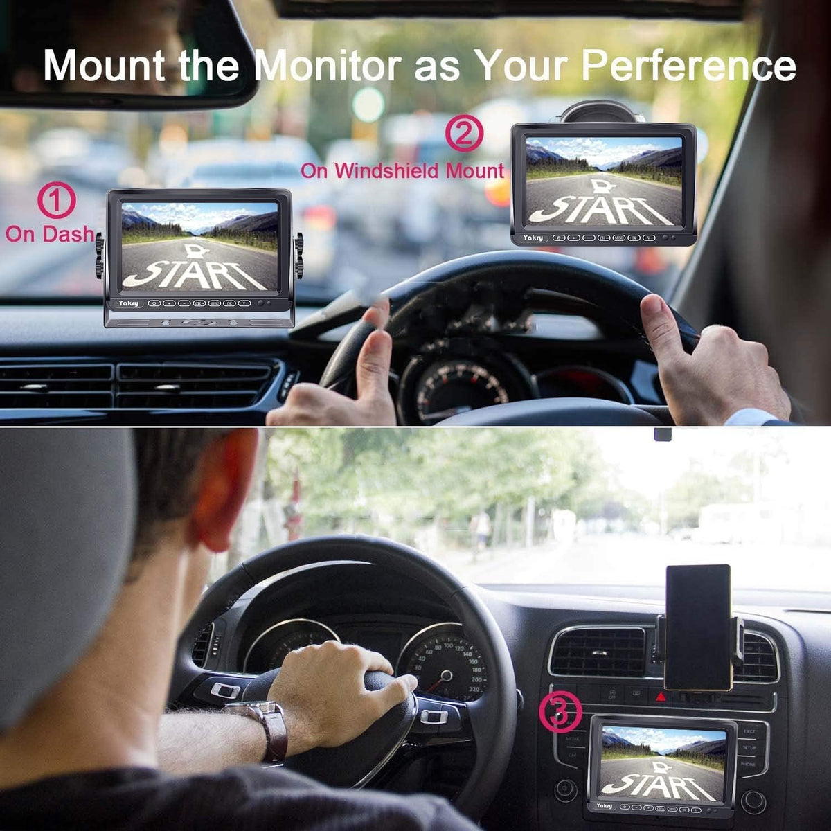 Wireless HD 1080P RV Backup Camera with 7 Inch Monitor V959
