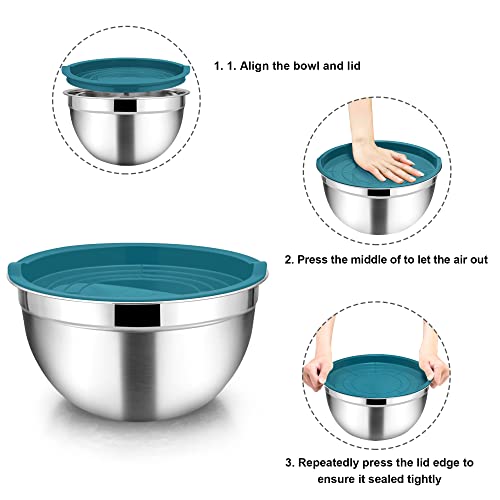 Stainless Steel Nesting Mixing Bowl Set of 5 F262