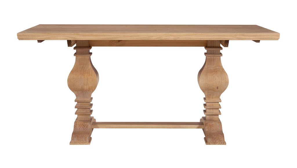 67"x38" Solid Wood Double Pedestal Dining Table L997