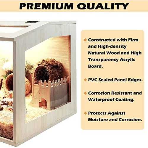Wooden Hamster Cage with Acrylic Sheets K33199
