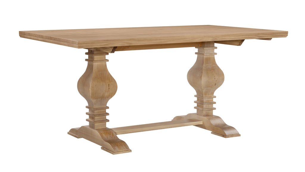 67"x38" Solid Wood Double Pedestal Dining Table L997