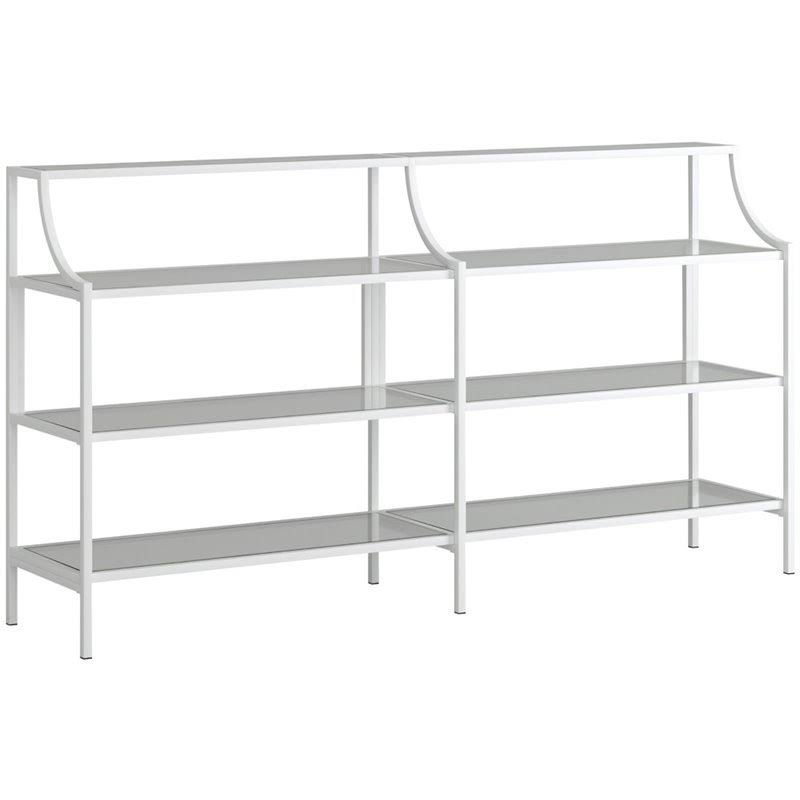 2 Piece Bookcase and Console Table Set in White K552