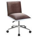 Brown Ergonomic Armless Office Chair M6596