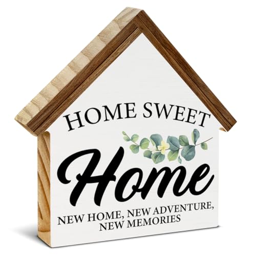 House Shaped Wooden Block Sign I721
