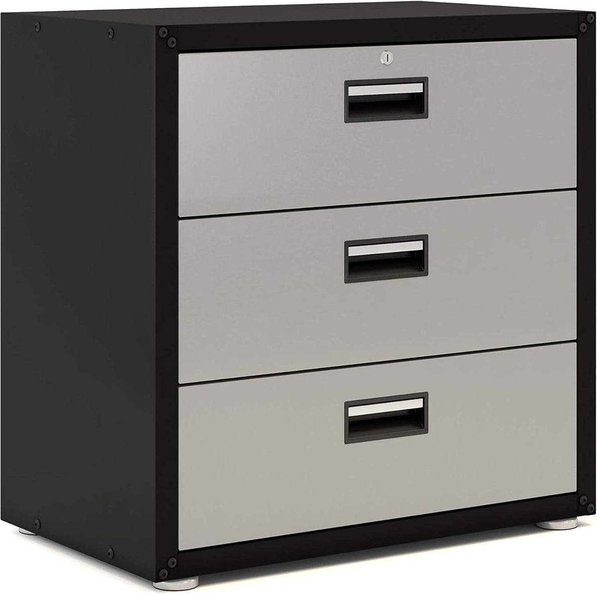 Black 3 Drawer Steel Cabinet O1844