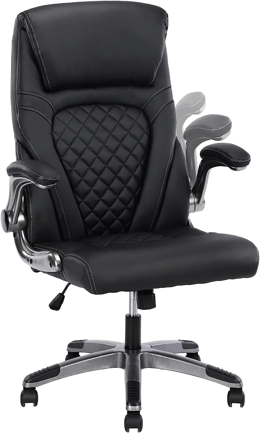 Black Ergonomic Office Chair with Lumbar Support W694856