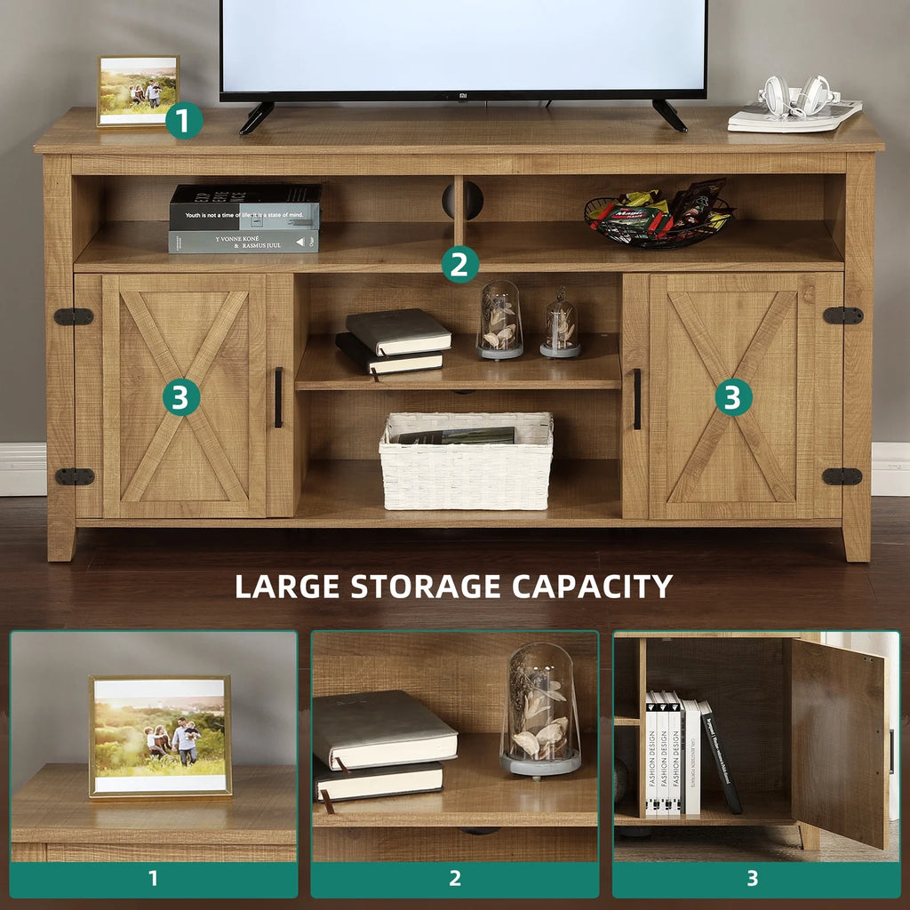 Farmhouse TV Stand for 65 Inch TV T31033