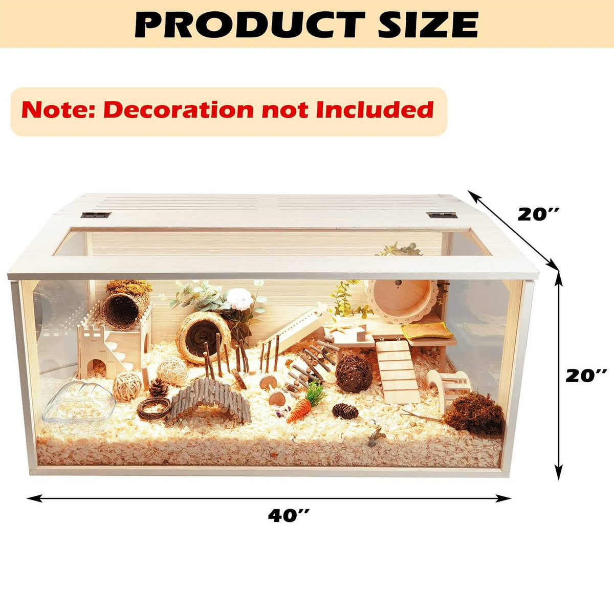 Wooden Hamster Cage with Acrylic Sheets K33199