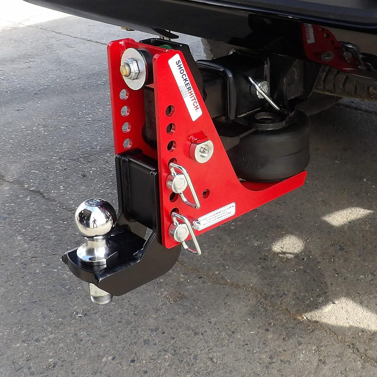 Air Hitch w/ Drop Ball Mount 4-1/2" to 8-1/2" Drop, Fits 2" Hitch, 2" Ball, 12000 lbs I889