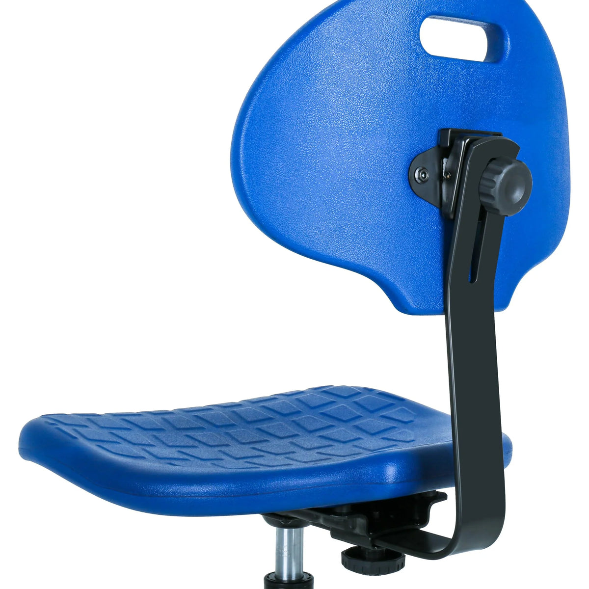 Blue Polyurethane Drafting Stool Chair O56552
