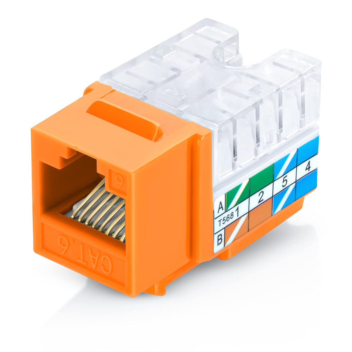 50-Pack White Cat6/5e Keystone Jack X541372