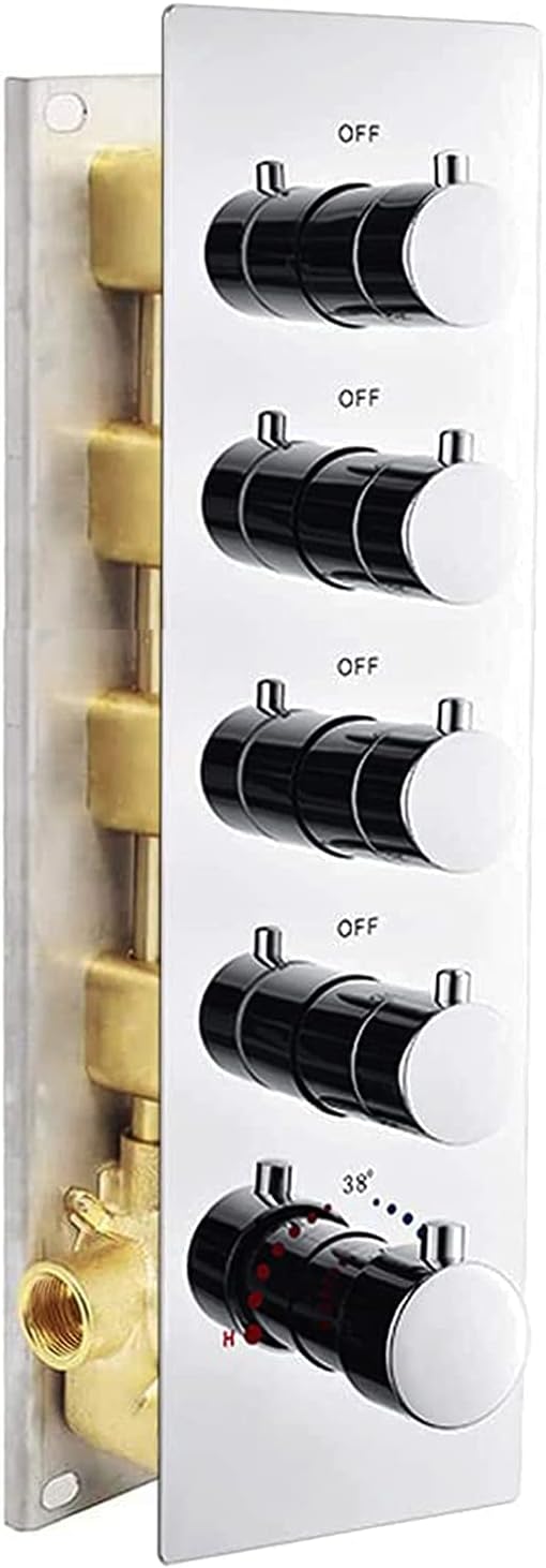 Brushed Nickel Thermostatic Shower Diverter Mixer Valve R2945