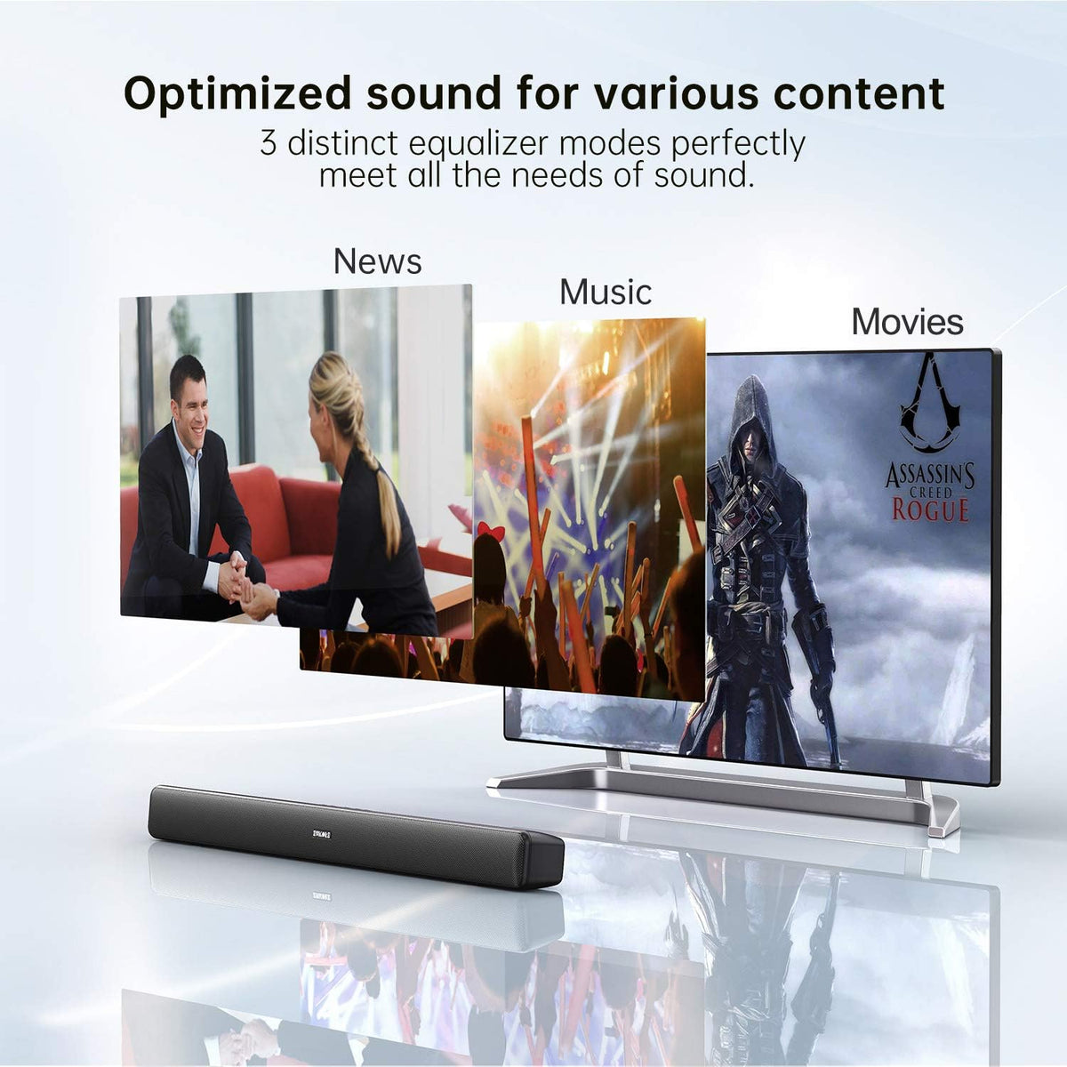 29 Inch Soundbar with Bluetooth Optical Aux Remote Control L33566