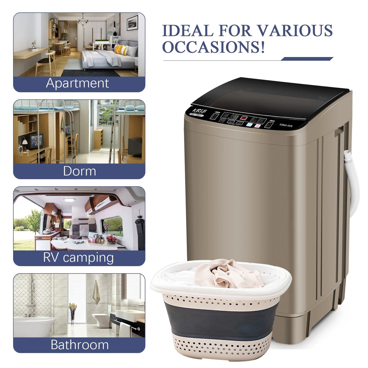 Full Automatic Washer with Drain Pump, 10 Programs F433328