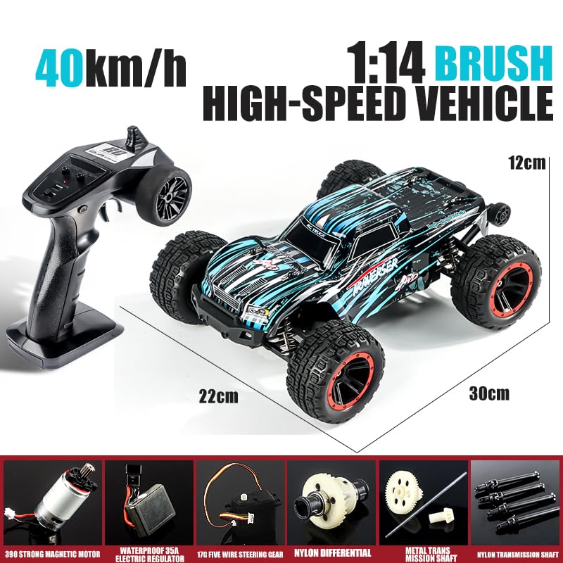 1:14 Scale High Speed RC Truck with 2 Rechargeable Batteries A537072