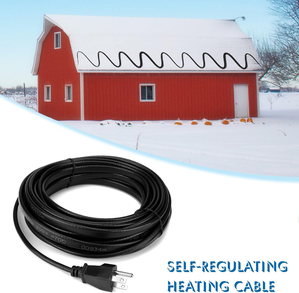 30FT Self Regulating Roof Deicing Cable, Pack of 2 A56306
