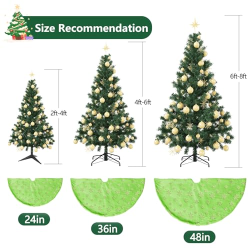 White 36 Inches Faux Fur Christmas Tree Skirt U356381