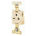20 A 250V AC Flush Mount Single Outlet, Ivory I1126