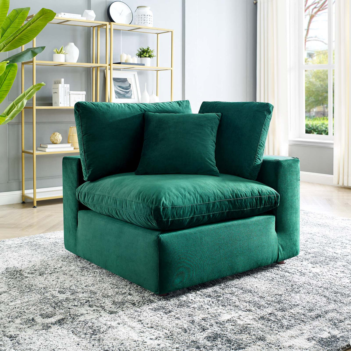 Green Velvet Accent Chair I7794
