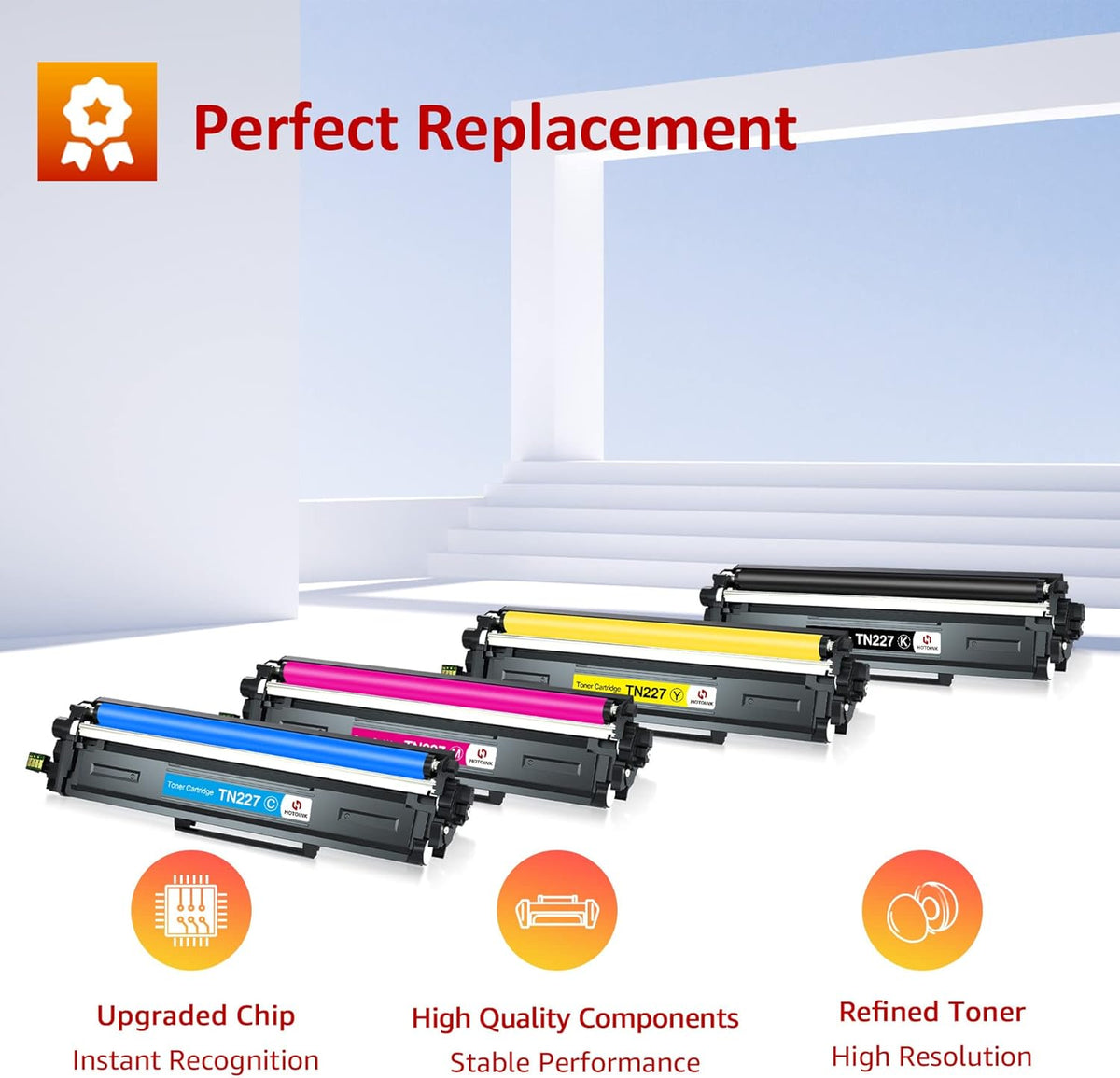 Compatible Toner Cartridge Replacement 4 Pack High Yield Q2736