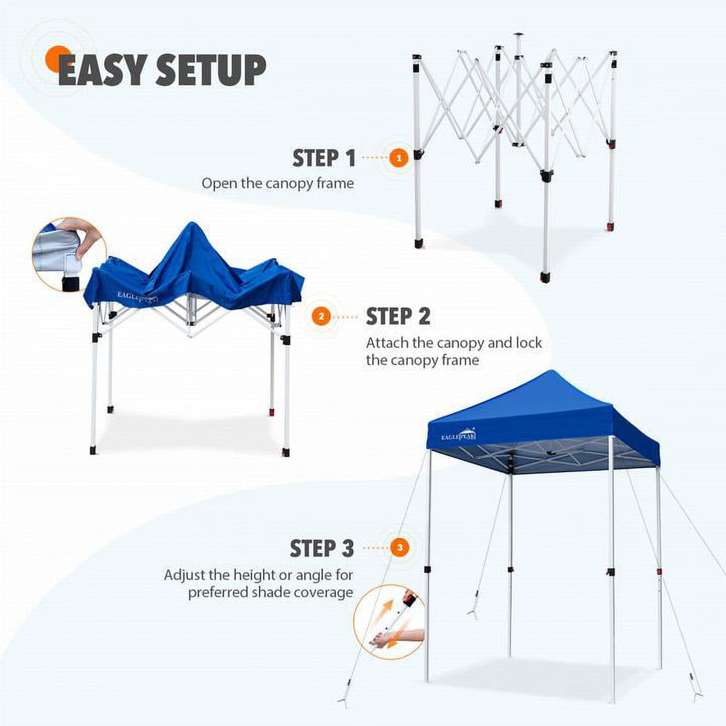 5x5ft Pop Up Canopy Tent Straight Leg Folding Shelter I1043