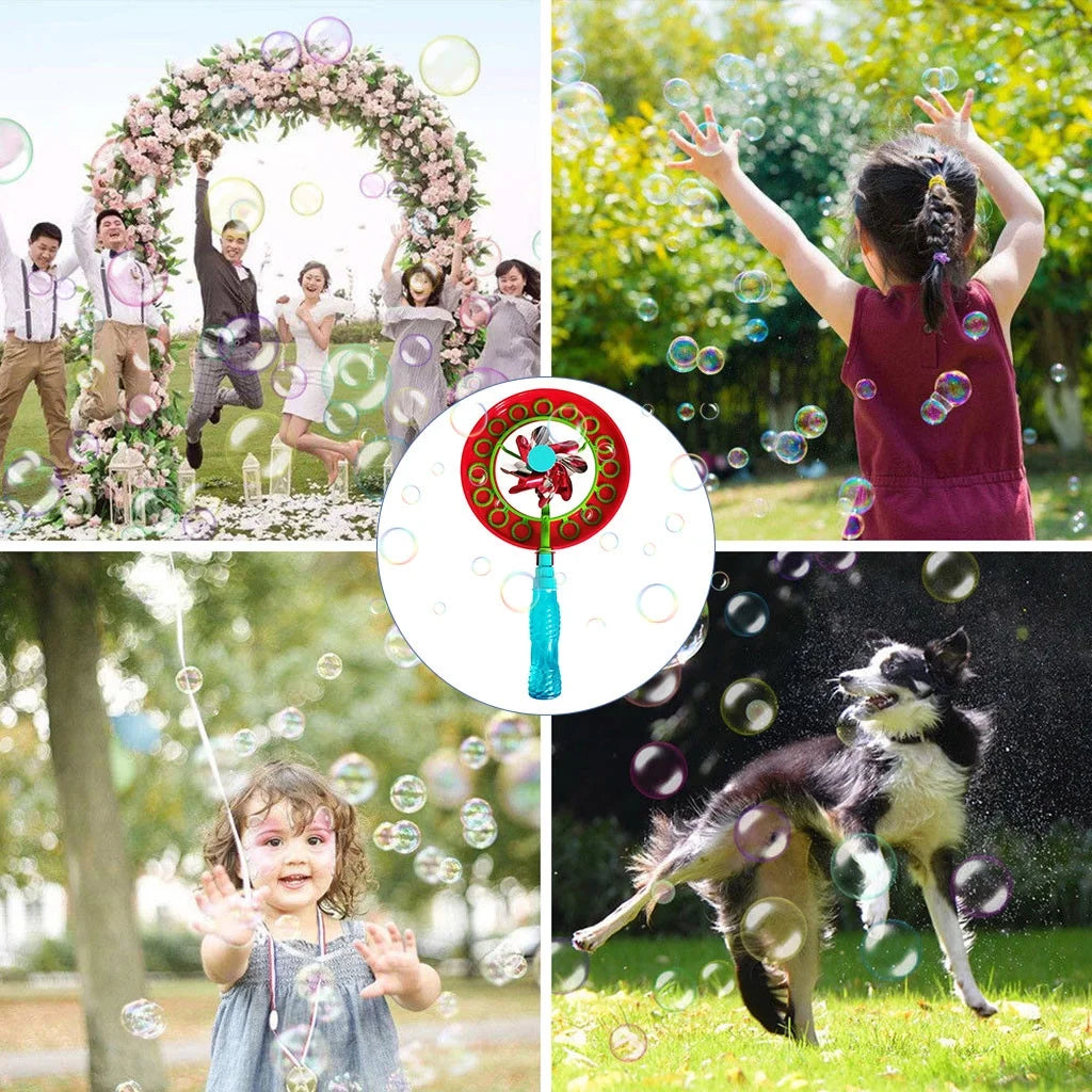 2-in-1 Bubble Stick Windmill Magic Portable Bubble Wand 20Ml N64243
