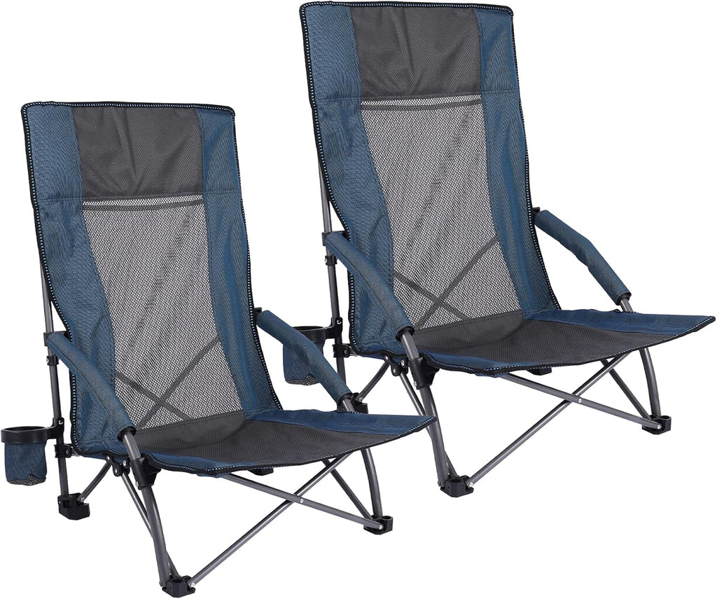 Blue Lightweight Folding Beach Chair E310