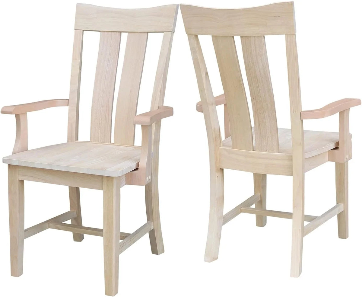 Unfinished Wood Arm Chair C1521
