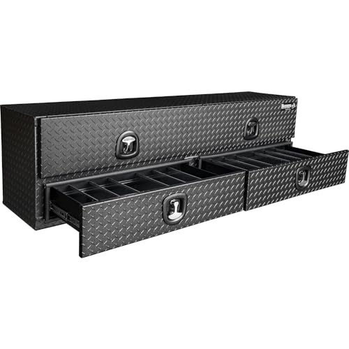 Aluminum Heavy-Duty Flatbed Truck Tool Box 21 x 18 x 72 Inch T823911