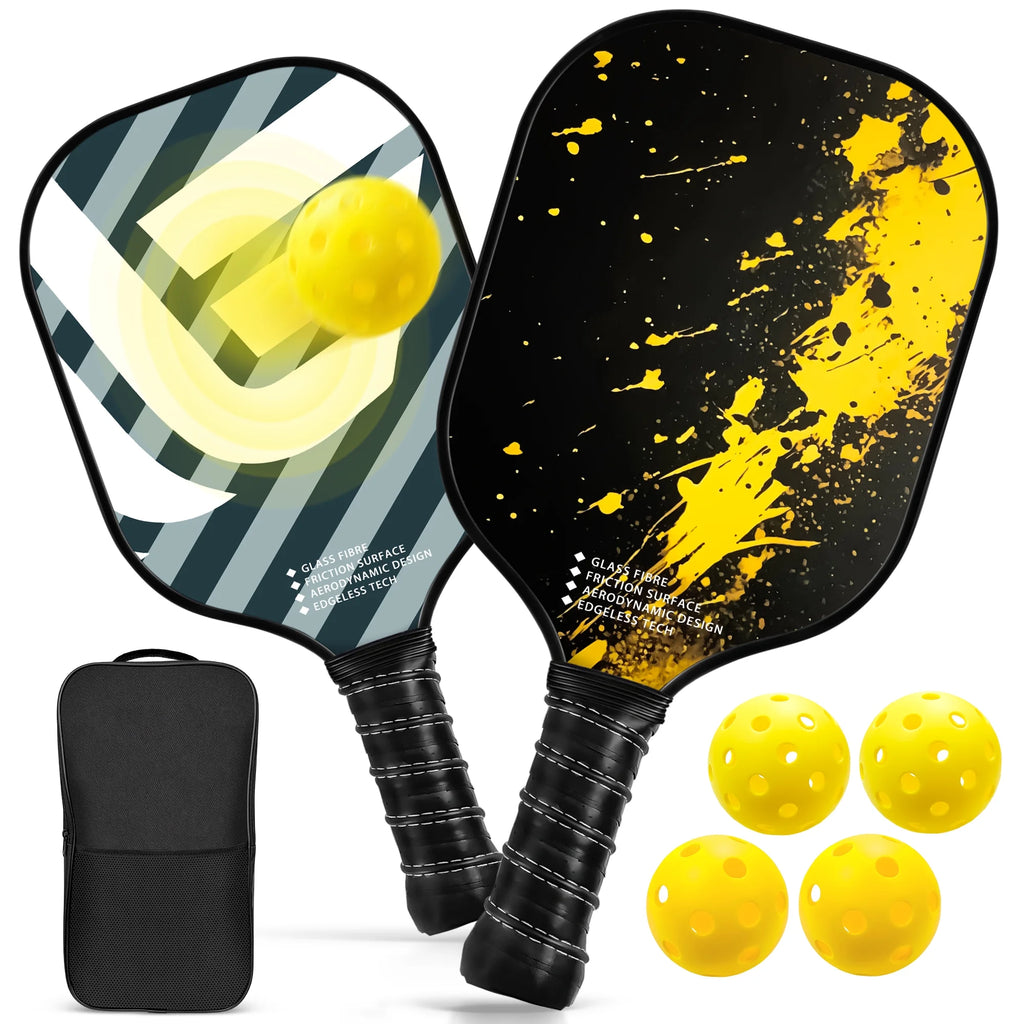 Graphite Fiberglass Pickleball Paddles Set N18125