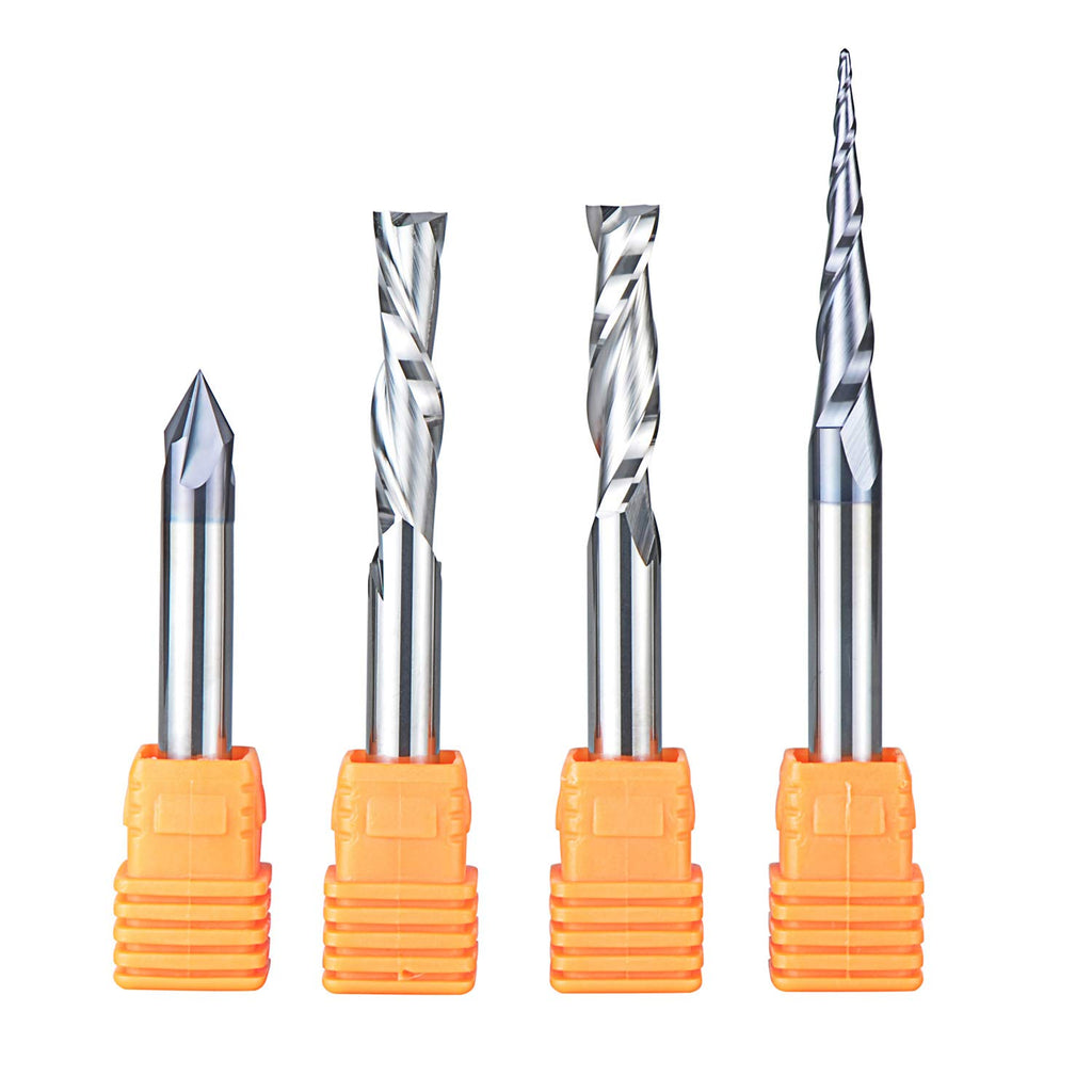 1/4 Inch Shank Solid Carbide CNC Router Bits Carving Set G950571