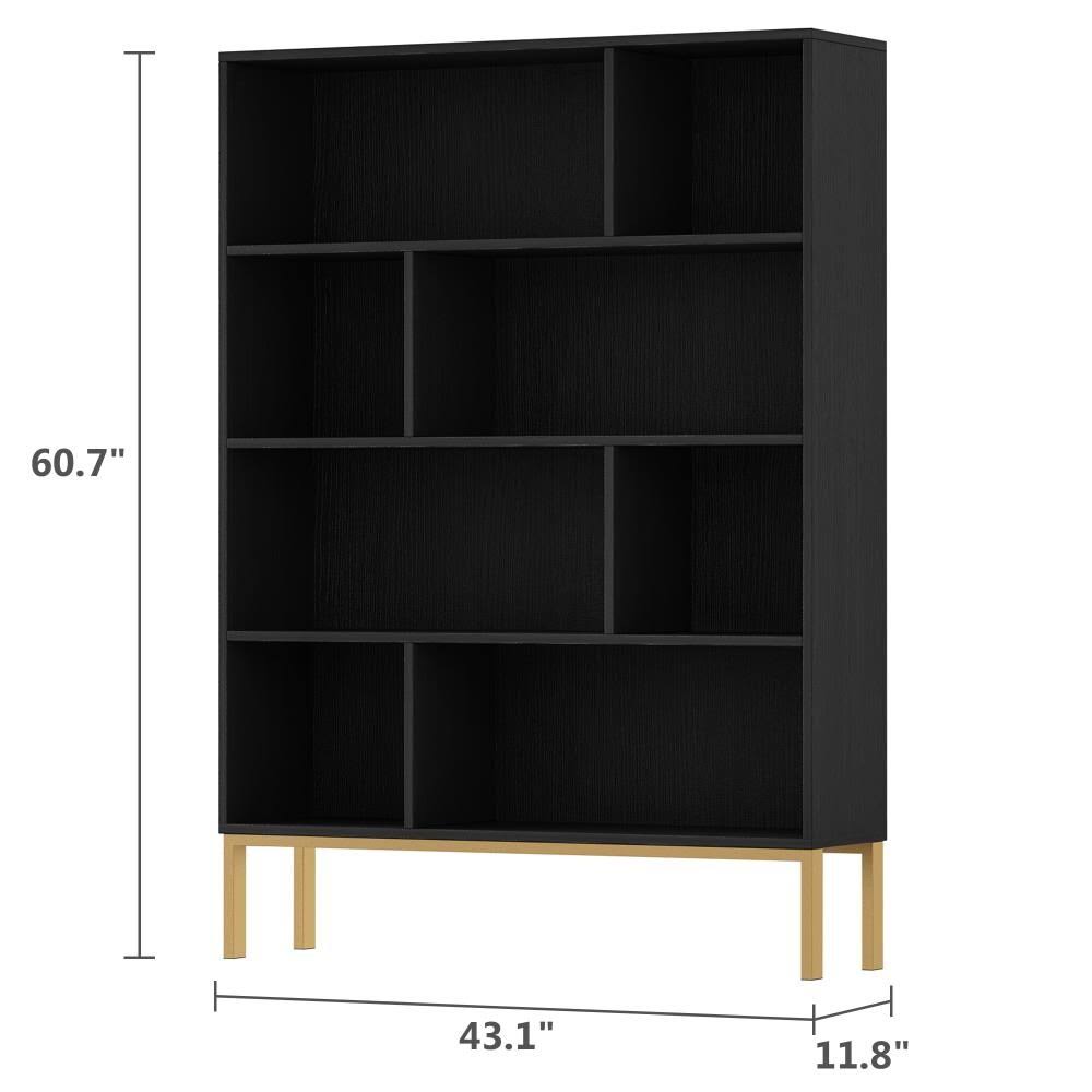 Black 4-Tier Bookcase C2135
