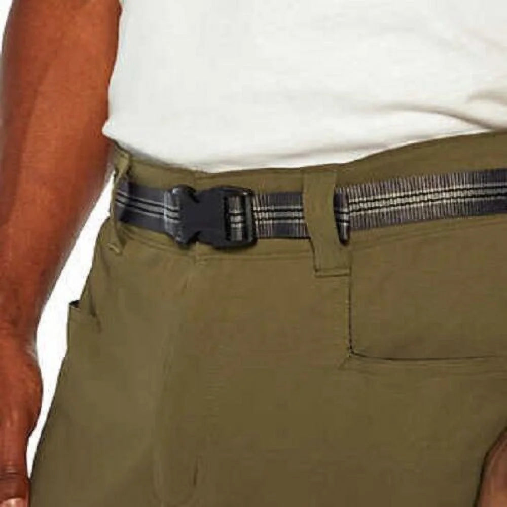 Men's Stretch Cargo Short with Adjustable Belt, Olive Night, 38 W835027
