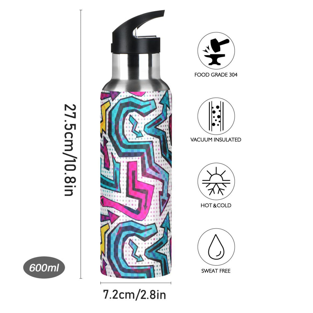 Stainless Steel Insulated Water Bottle with Straw Lid J497074