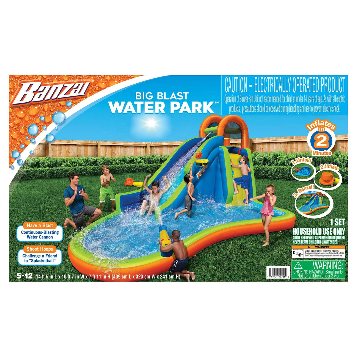 Inflatable Outdoor Backyard Water Slide Splash Toy C5696