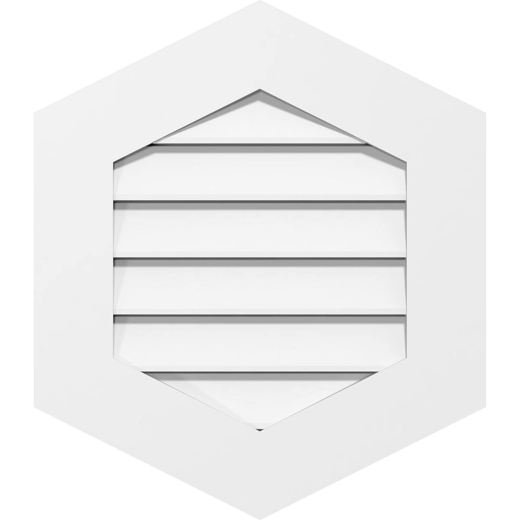 Vertical Peaked Surface Mount PVC Gable Vent K61474