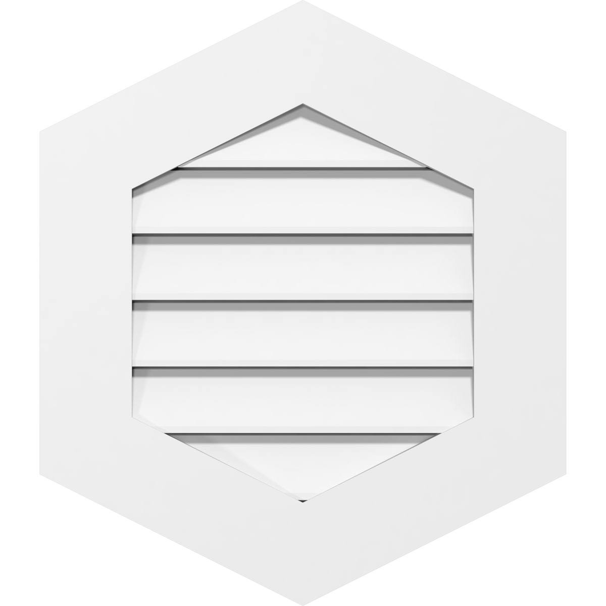 Vertical Peaked Surface Mount PVC Gable Vent K61474